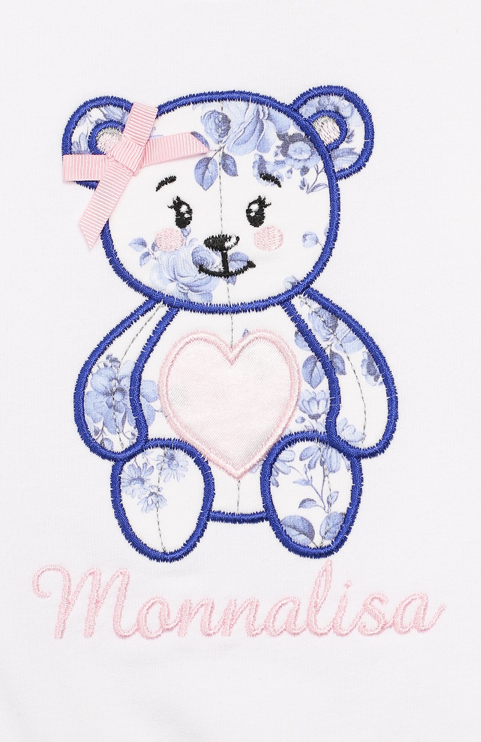 Хлопковый свитшот MONNALISA белого цвета по цене 7000 руб., арт. 395604R6, фото 3 Хлопковый свитшот MONNALISA, арт. 395604R6, фото 3