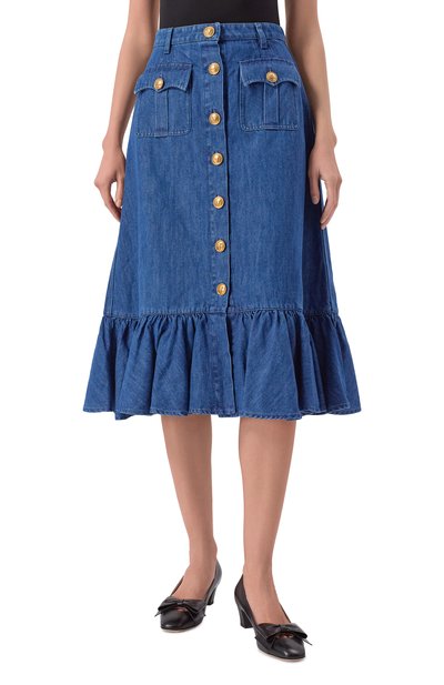 Джинсовая юбка VALENTINO, арт. 6B3DD18L/94C, фото 3