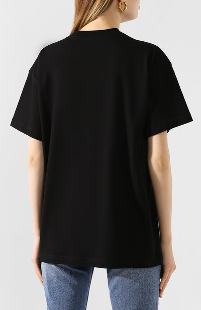 Хлопковая футболка BALENCIAGA черно-белого цвета по цене 29950 руб., арт. 612965/TIV43, фото 4 Хлопковая футболка BALENCIAGA, арт. 612965/TIV43, фото 4