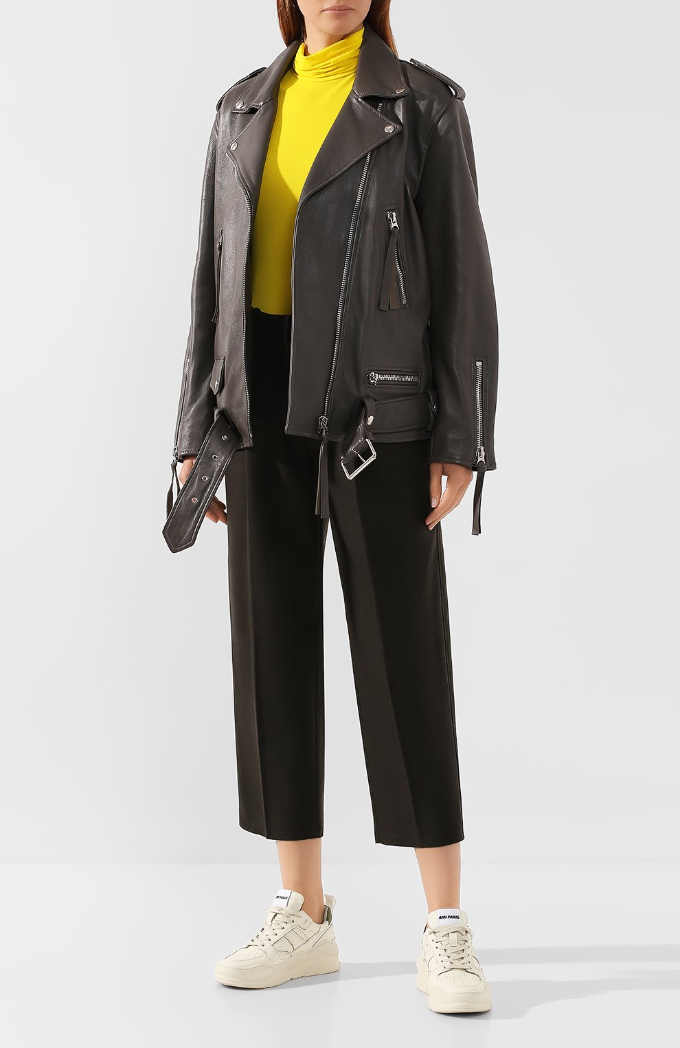 Кожаная куртка с поясом ACNE STUDIOS, арт. A70004, фото 2