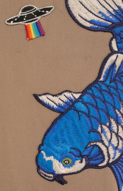 Хлопковые брюки с аппликациями GUCCI, арт. 499974/XBC99, фото 3