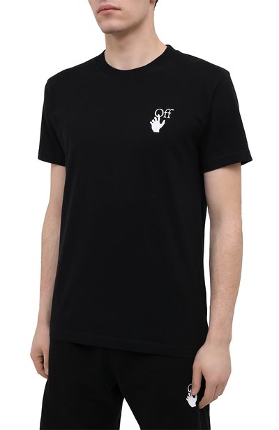 Хлопковая футболка OFF-WHITE, арт. 0MAA027R21JER003, фото 3