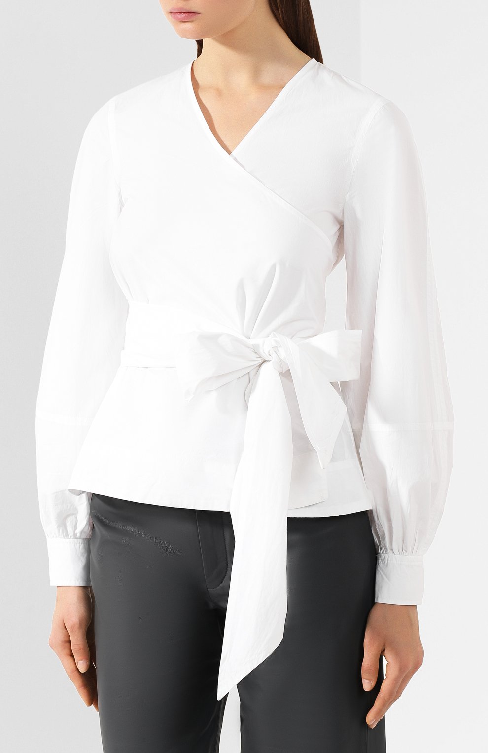 Хлопковая блузка GANNI, арт. F4057, фото 3