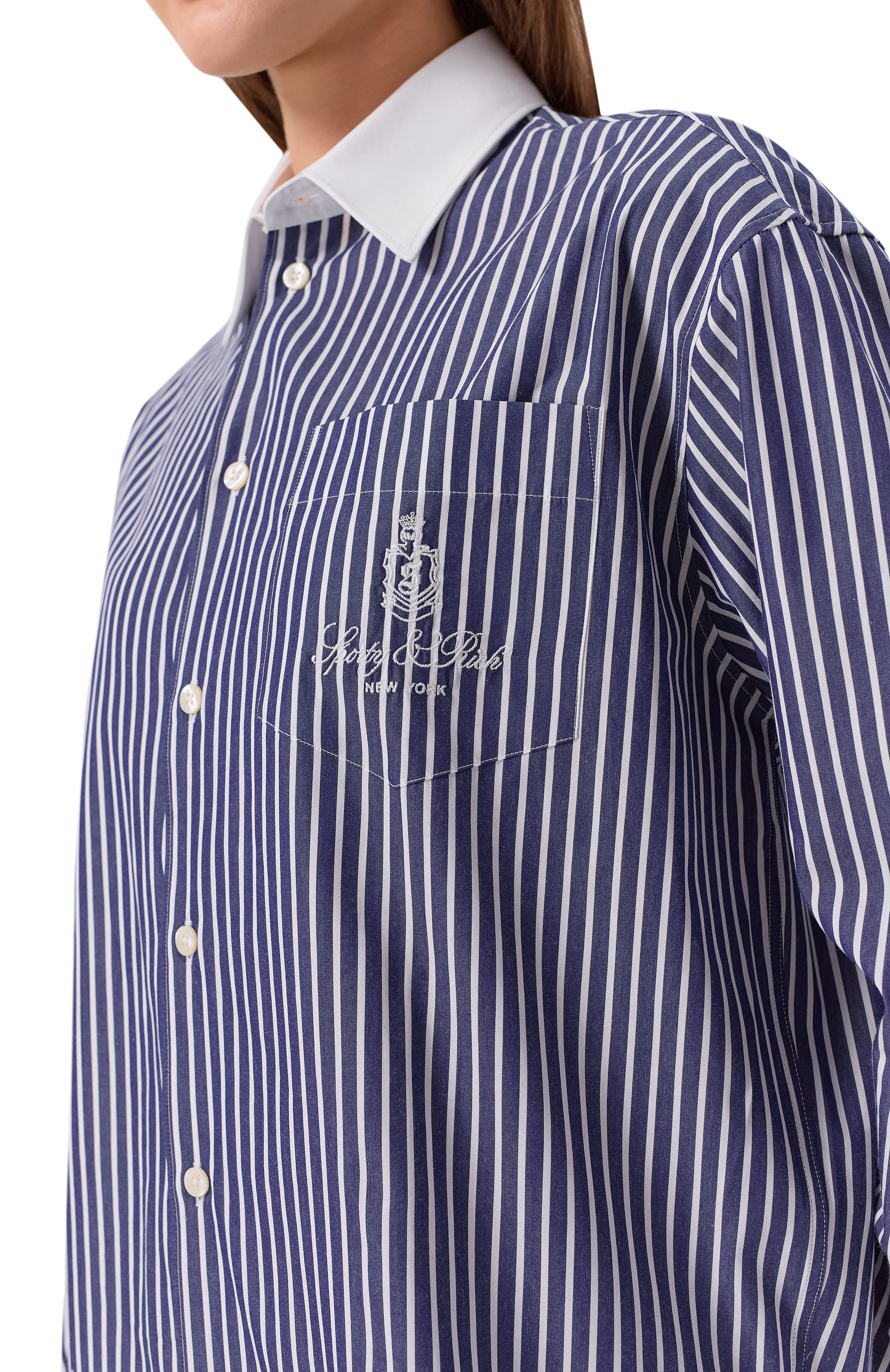 Хлопковая рубашка SPORTY AND RICH, арт. SI01962231ST02, фото 5