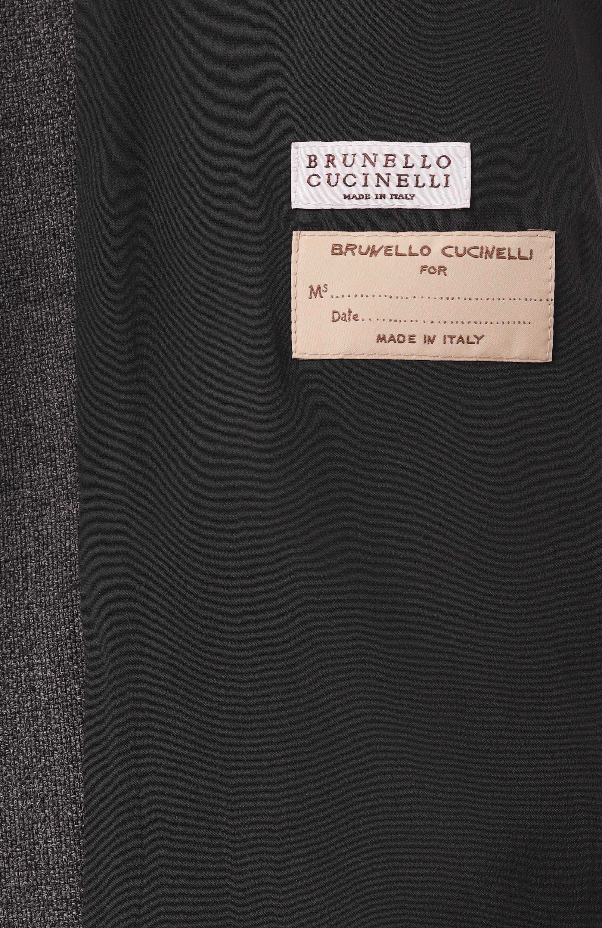 Шерстяная куртка BRUNELLO CUCINELLI темно-серого цвета по цене 351500 руб., арт. MD5737991P, фото 7 Шерстяная куртка BRUNELLO CUCINELLI, арт. MD5737991P, фото 7