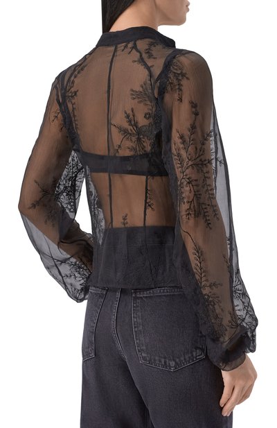 Блузка из шелк а и хлопка ANN DEMEULEMEESTER, арт. B0014006/FA735, фото 4
