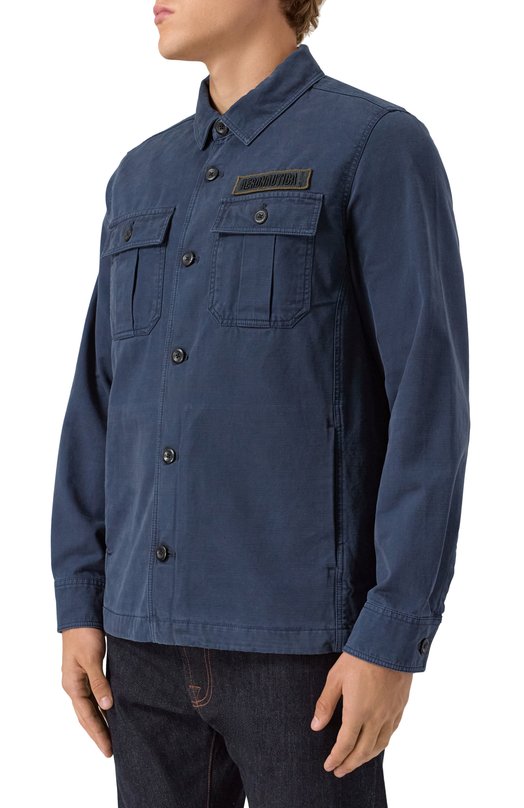 Хлопковая рубашка Aeronautica Militare AC0036UCT04233 Синий  AC0036UCT04233 Фото 3