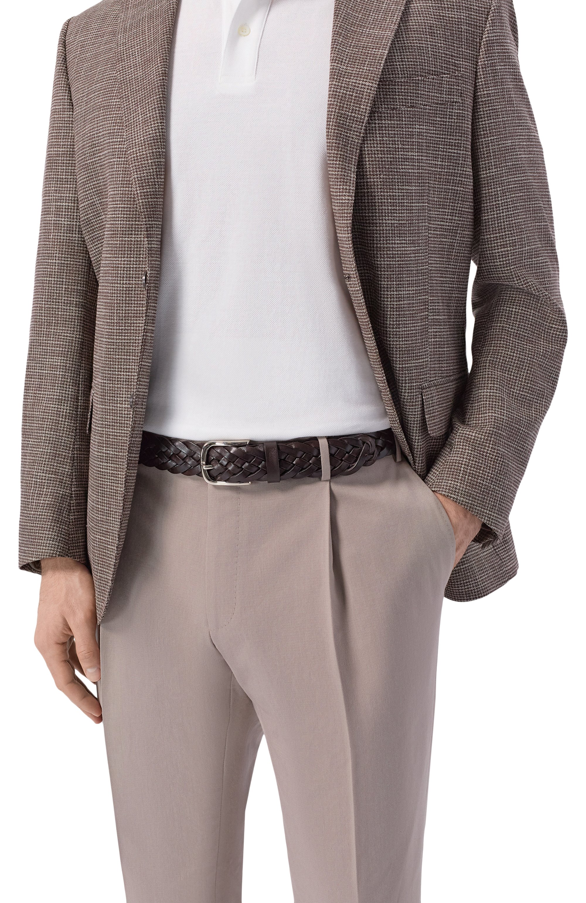 Кожаный ремень BARRETT, арт. 23B607.1/INTRECCI0 FL, фото 2