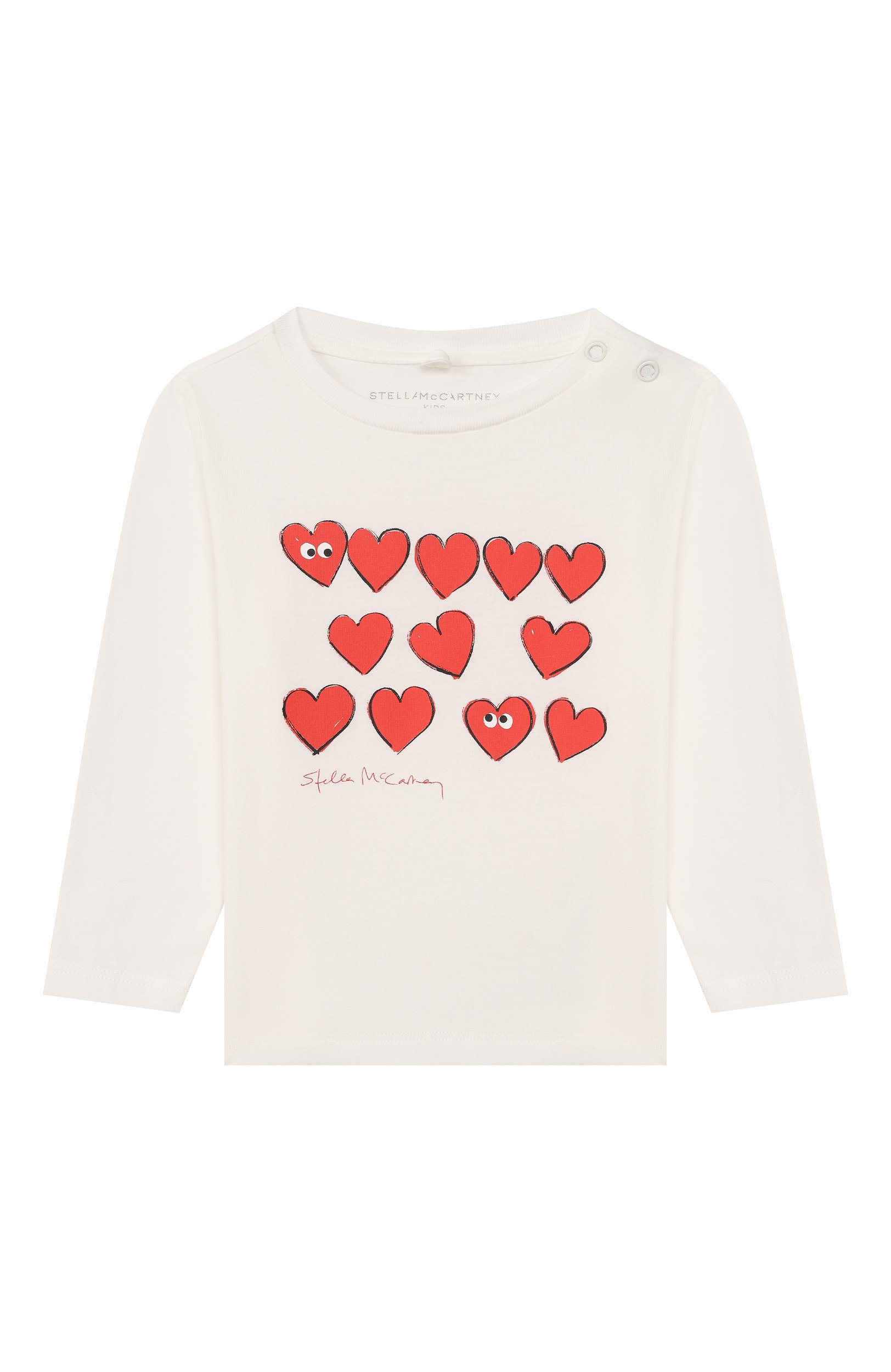 Хлопковый лонгслив STELLA MCCARTNEY молочного цвета по цене 6960 руб., арт. TZ8060, фото 1 Хлопковый лонгслив STELLA MCCARTNEY, арт. TZ8060, фото 1
