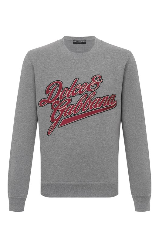 Хлопковый свитшот Dolce & Gabbana G9ABJZ/G7PFV Серый G9ABJZ/G7PFV