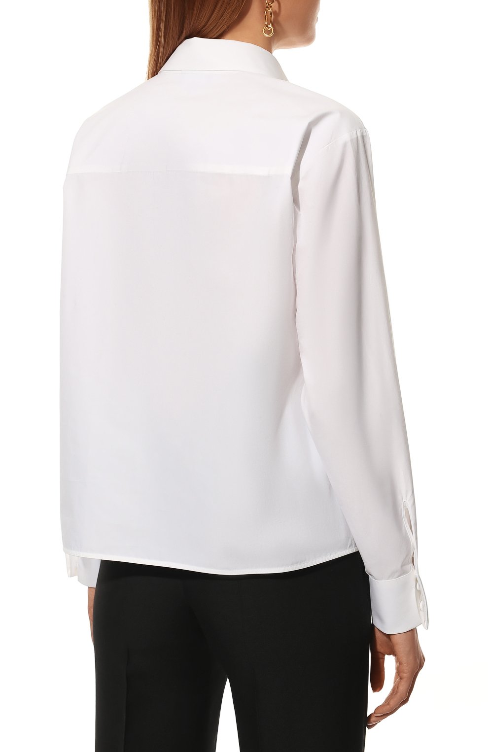 Хлопковая рубашка GIORGIO ARMANI белого цвета по цене 126000 руб., арт. 2SHCC02J/T034V, фото 4 Хлопковая рубашка GIORGIO ARMANI, арт. 2SHCC02J/T034V, фото 4
