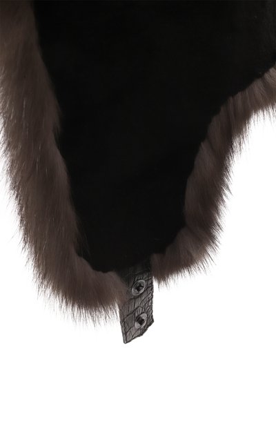 Меховая шапка-ушанка майкл из соболя и норки FURLAND, арт. 0201431650004100004, фото 3