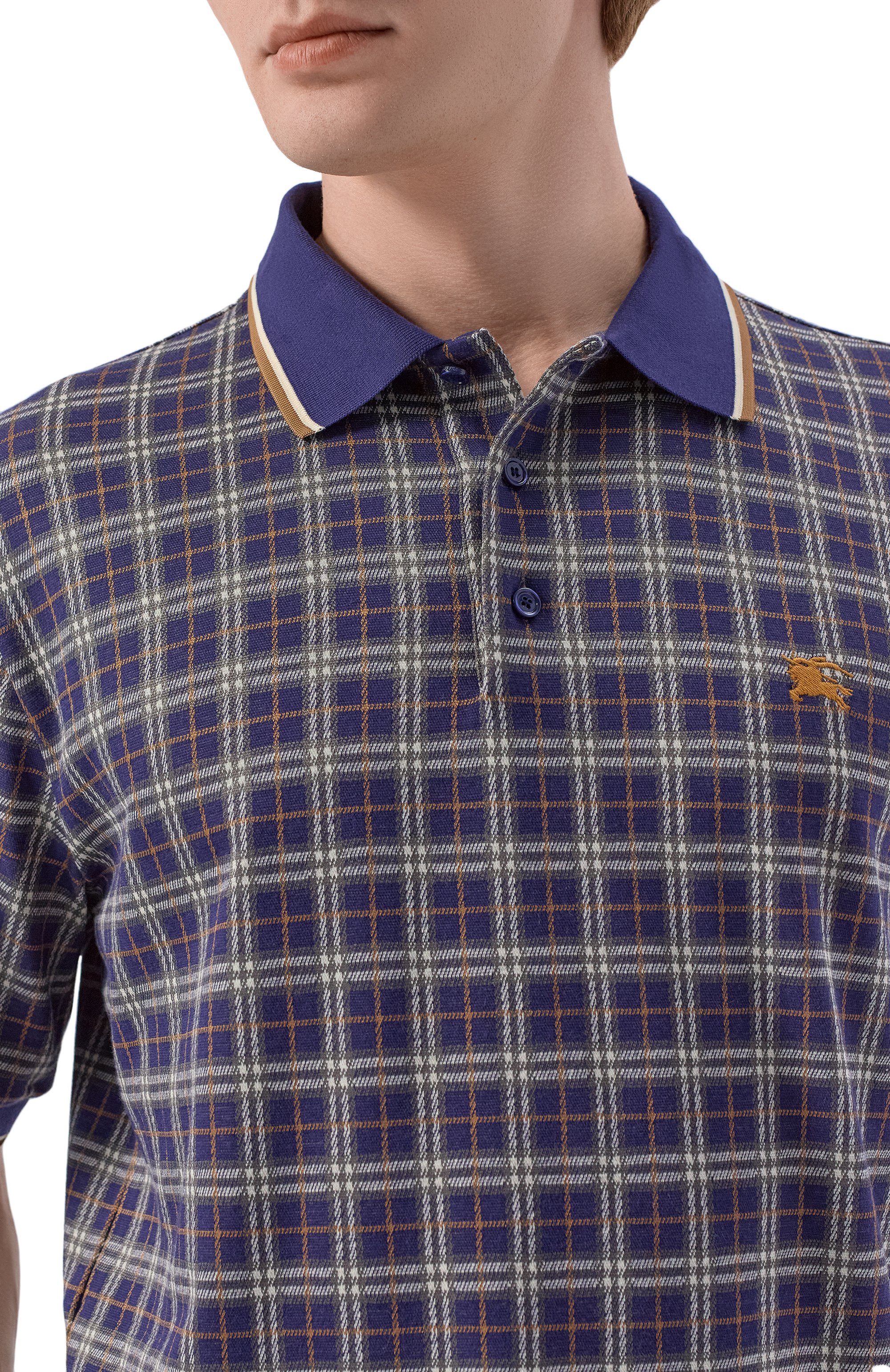 Поло из вискозы и хлопка BURBERRY, арт. 8119562, фото 5