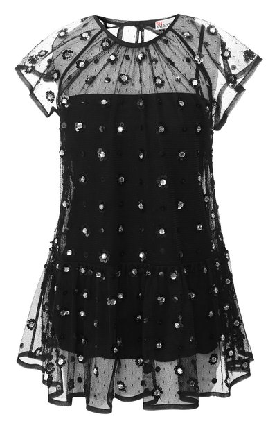 Женский топ с декоративной отделкой REDVALENTINO, арт. RR3AA00L/CRN