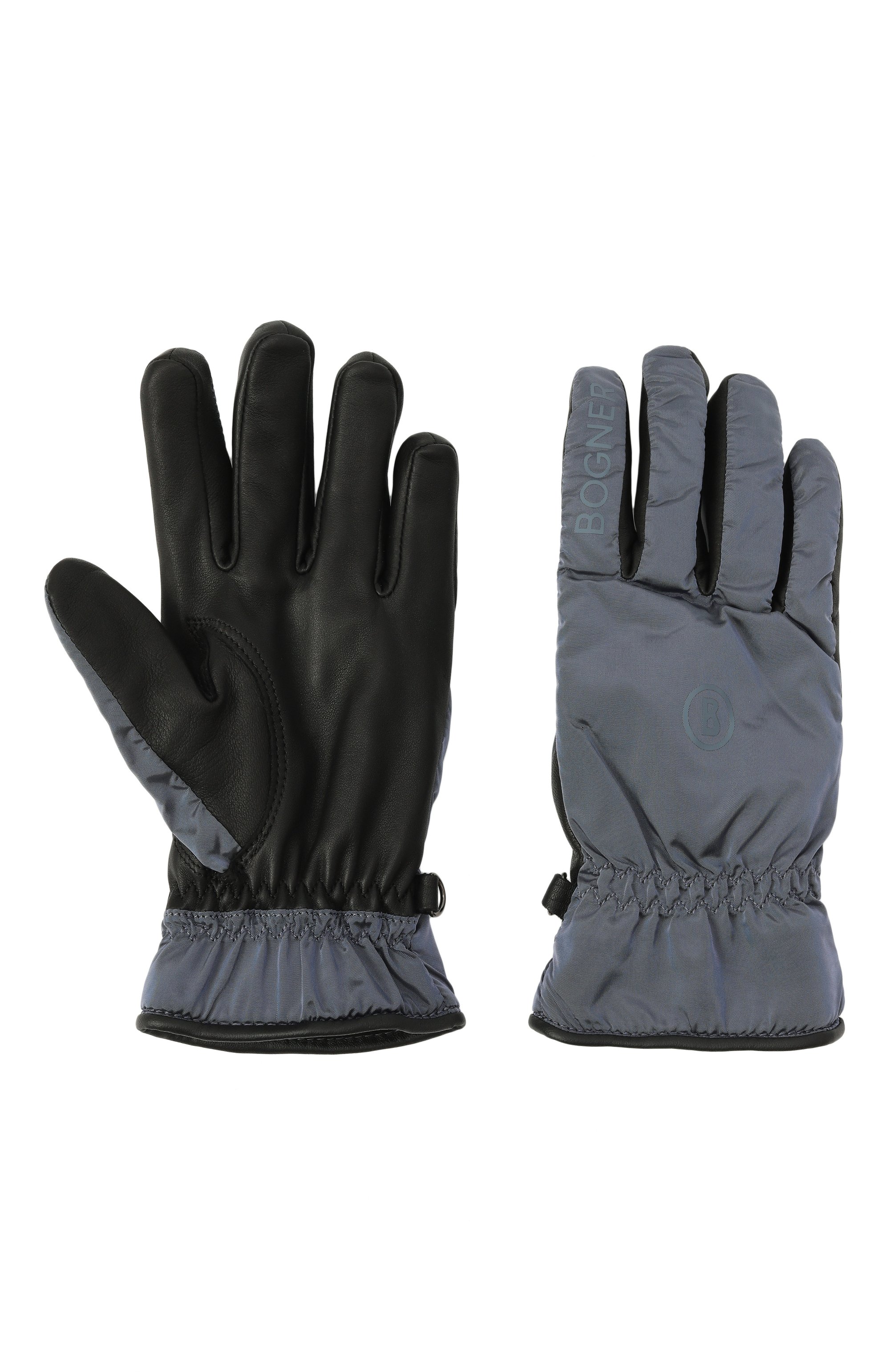 Комбинированные перчатки BOGNER голубого цвета по цене 17550 руб., арт. 6097123, фото 3 Комбинированные перчатки BOGNER, арт. 6097123, фото 3