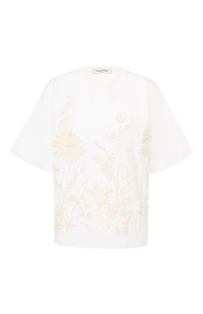 Женская хлопковая футболка VALENTINO, арт. TB3MG04M55Q