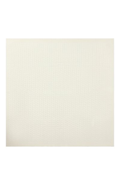 Шерстяной плед WOOL AND COTTON молочного цвета по цене 12470 руб., арт. VMLPL-косы, фото 3 Шерстяной плед WOOL AND COTTON, арт. VMLPL-косы, фото 3