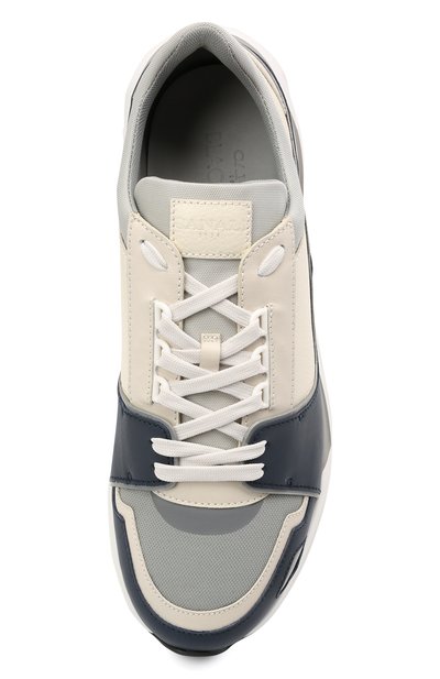 Комбинированные кроссовки CANALI синего цвета по цене 57050 руб., арт. 191215/RY00530, фото 5 Комбинированные кроссовки CANALI, арт. 191215/RY00530, фото 5