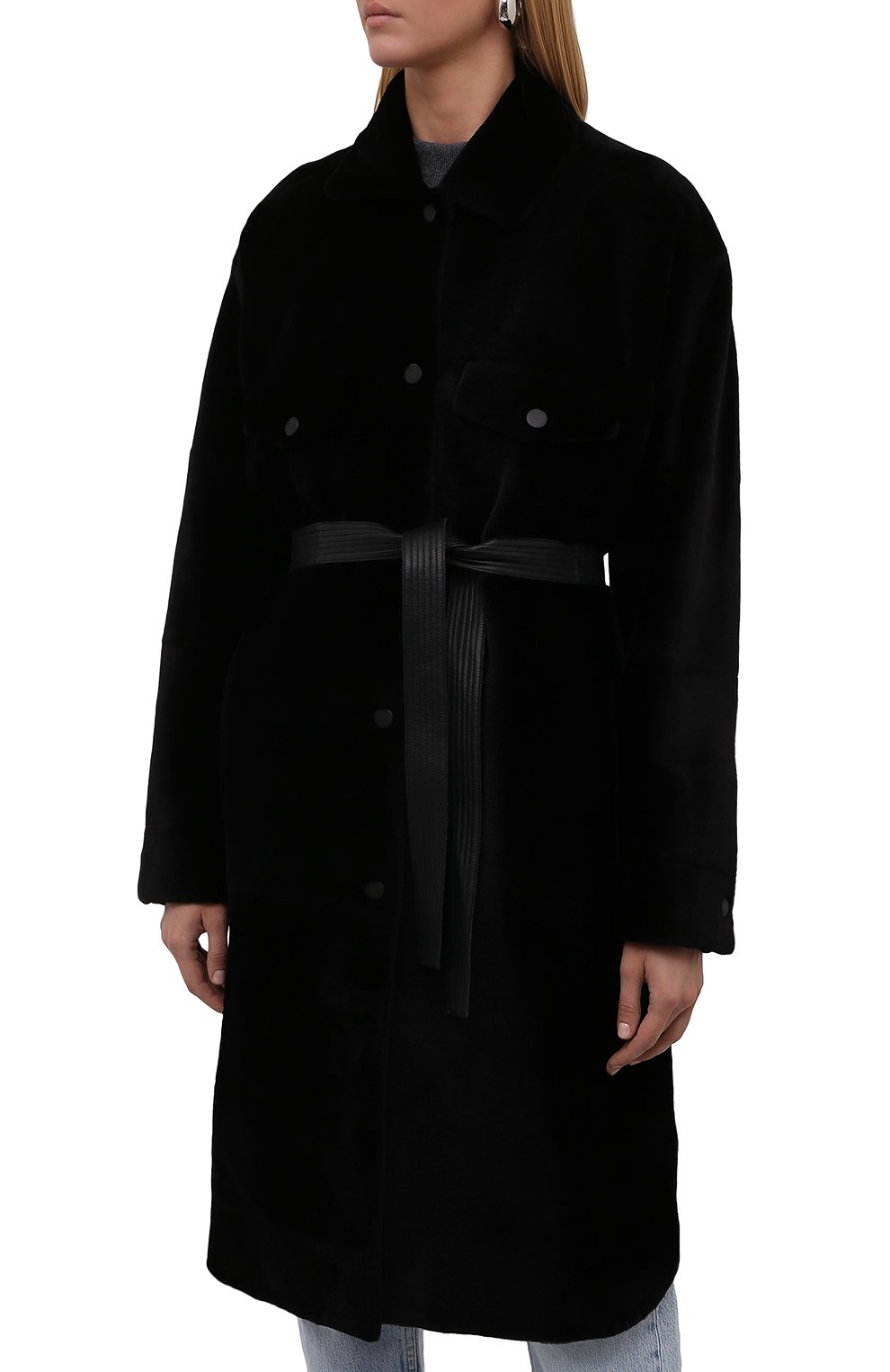 Шуба из меха норки YVES SALOMON черного цвета по цене 1165000 руб., арт. 22WYM30590VFRX, фото 3 Шуба из меха норки YVES SALOMON, арт. 22WYM30590VFRX, фото 3