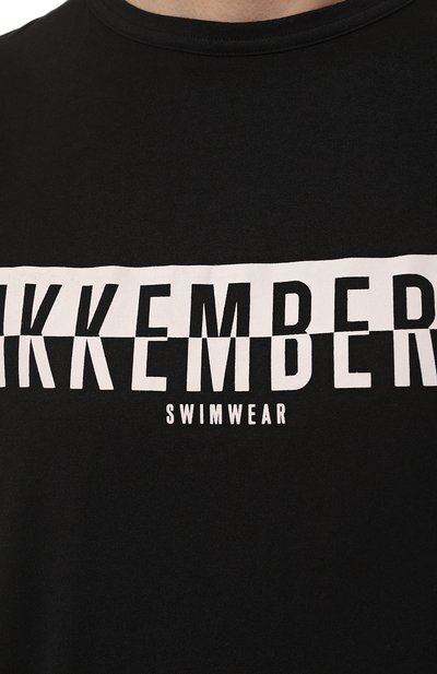 Хлопковая футболка DIRK BIKKEMBERGS черного цвета по цене 6155 руб., арт. BKK2MTS03, фото 5 Хлопковая футболка DIRK BIKKEMBERGS, арт. BKK2MTS03, фото 5