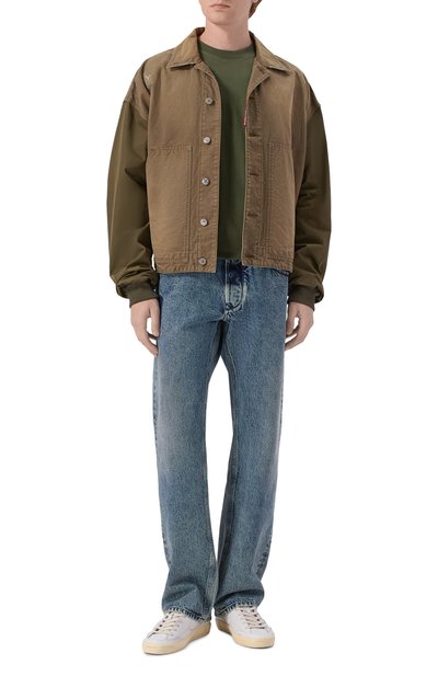 Хлопковая футболка DSQUARED2 хаки цвета по цене 27850 руб., арт. S74GD1525/D20106, фото 2 Хлопковая футболка DSQUARED2, арт. S74GD1525/D20106, фото 2