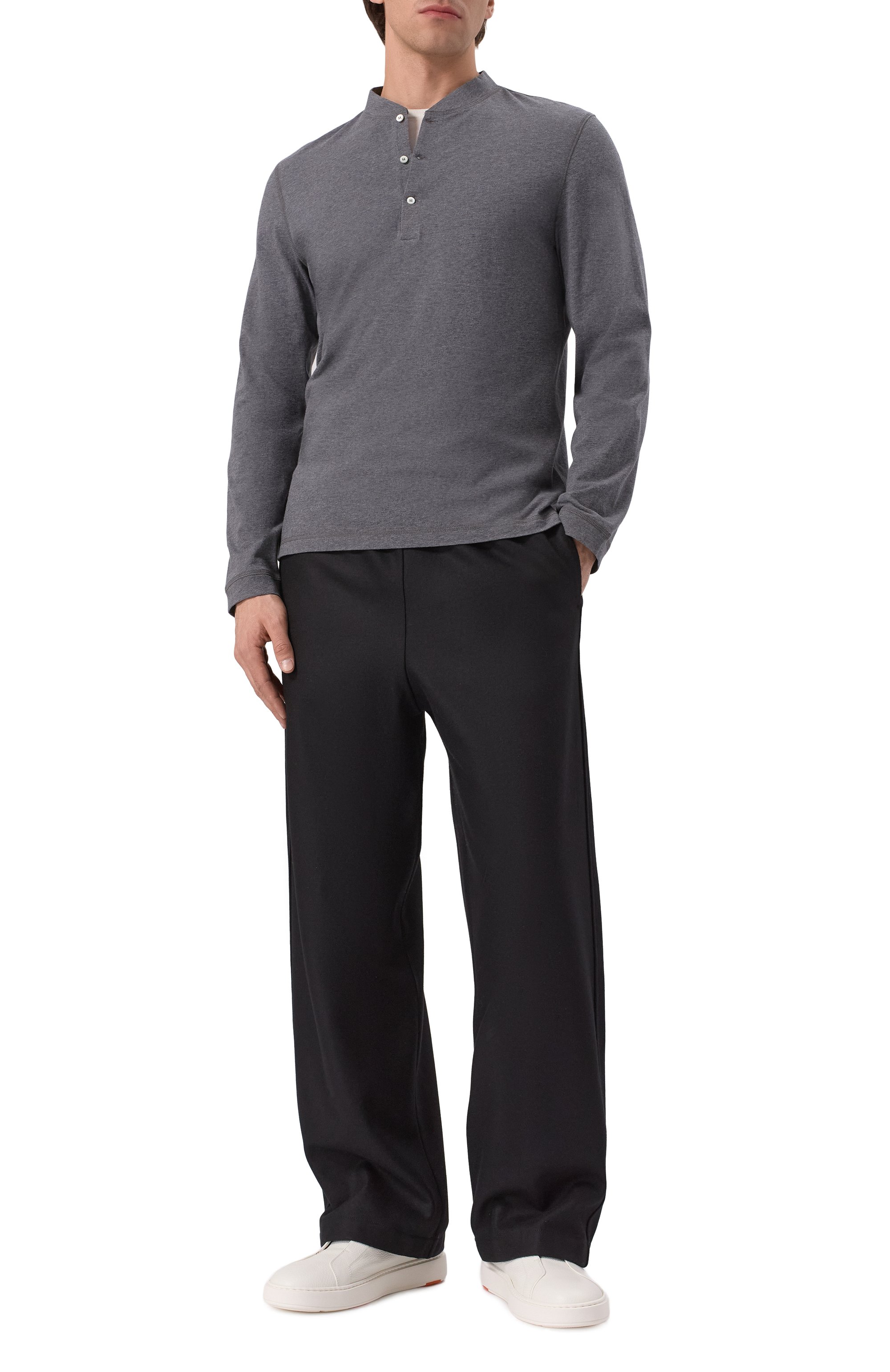 Хлопковый лонгслив-хенли BRUNELLO CUCINELLI, арт. M0B131365, фото 2