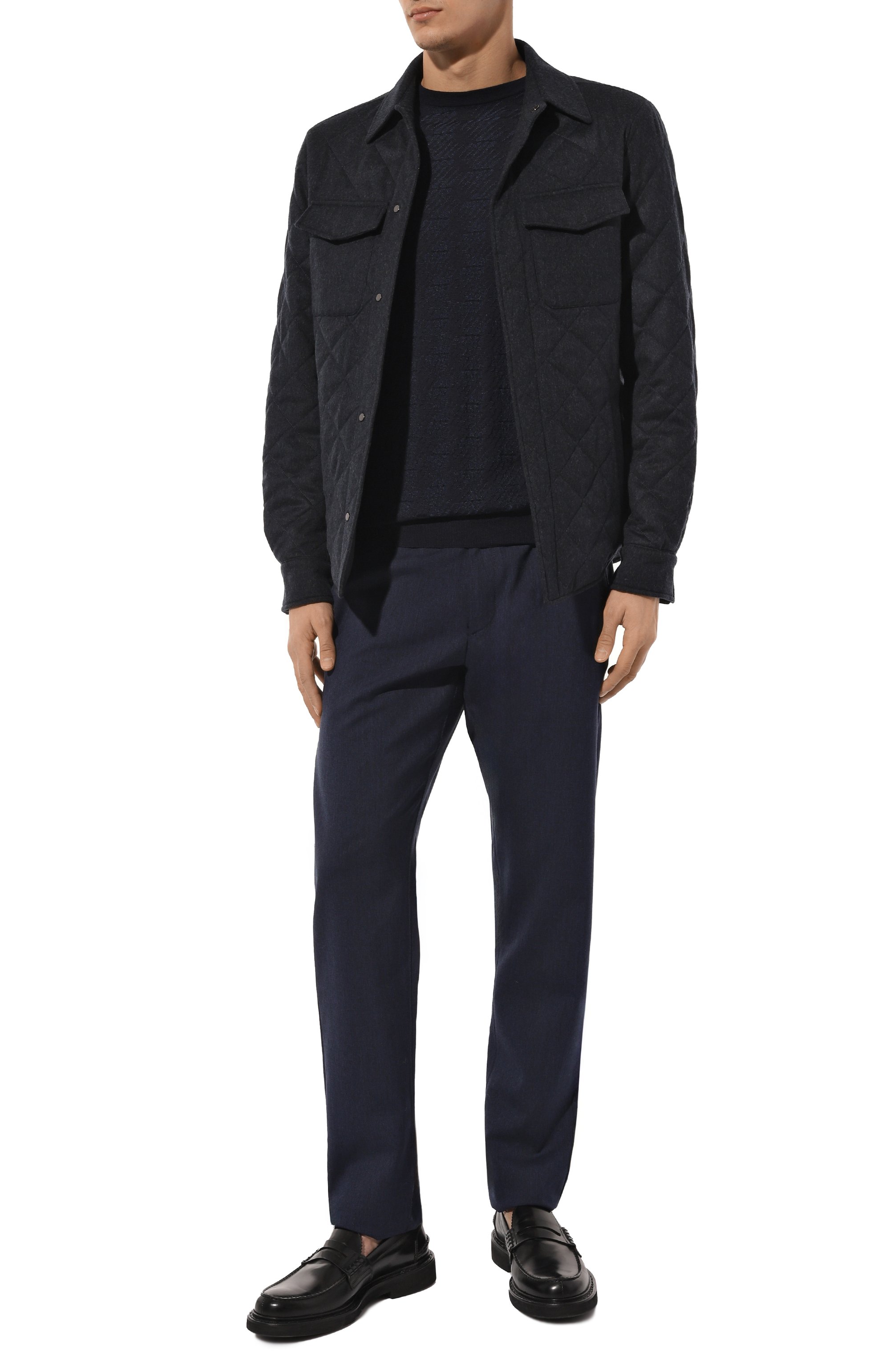 Джемпер из кашемира и шелка ZILLI темно-синего цвета по цене 119000 руб., арт. KRN001M0330VZSH00, фото 2 Джемпер из кашемира и шелка ZILLI, арт. KRN001M0330VZSH00, фото 2