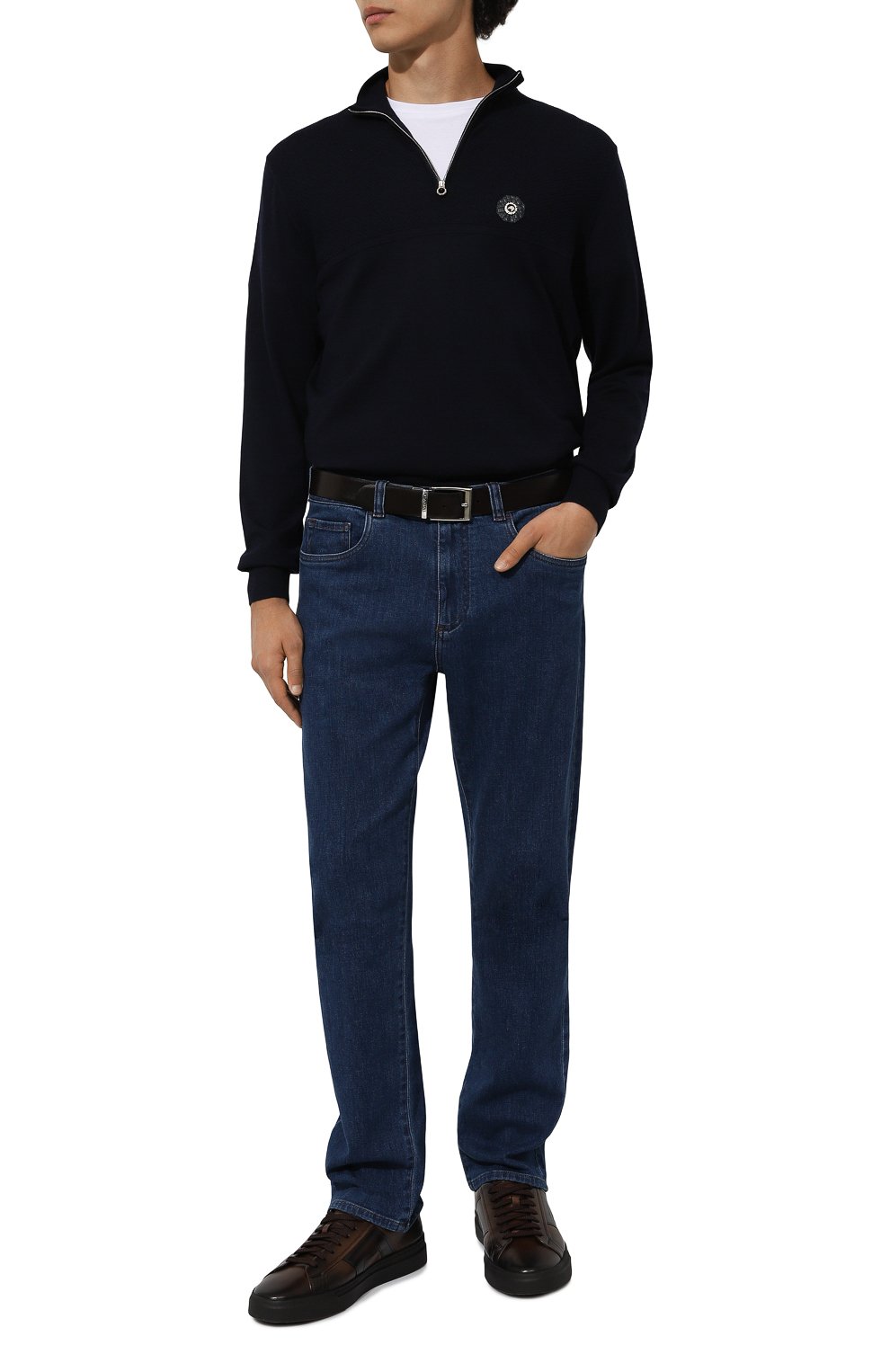 Кожаные кеды gloria SANTONI, арт. MBGG22018SM0RG0N, фото 2