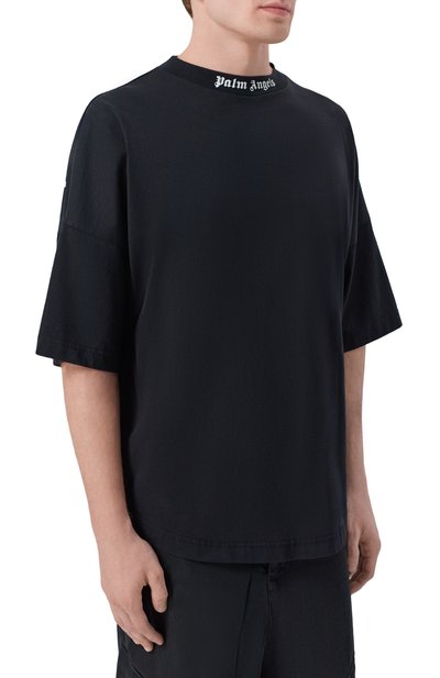 Хлопковая футболка PALM ANGELS, арт. PMAA10BS26JER001, фото 3