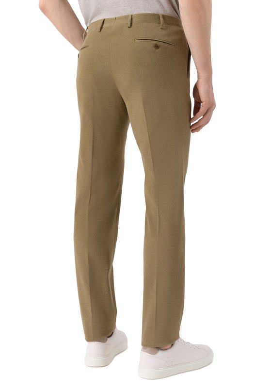 Хлопковые брюки Corneliani 944B01-9418503 Хаки  944B01-9418503 Фото 4