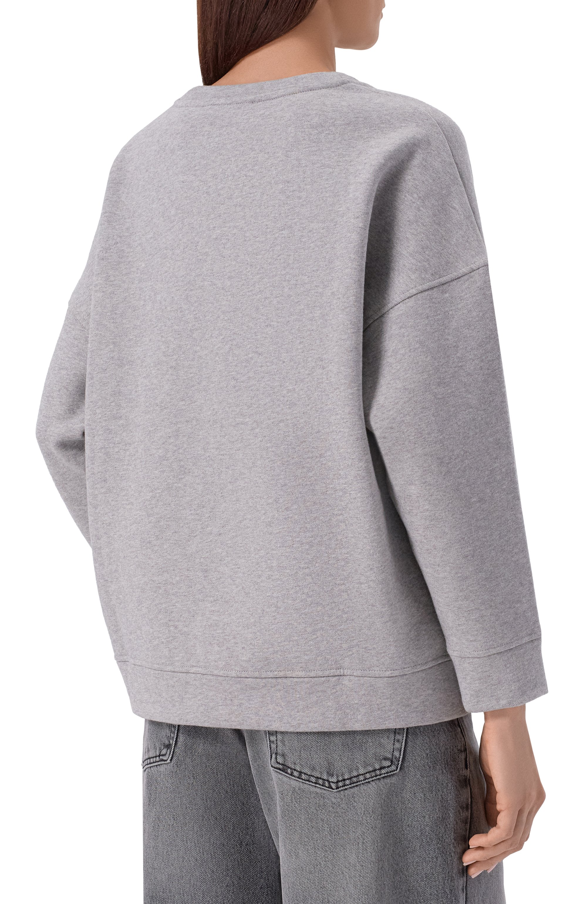 Хлопковый свитшот WEEKEND MAX MARA серого цвета по цене 21000 руб., арт. G0MM0S0, фото 4 Хлопковый свитшот WEEKEND MAX MARA, арт. G0MM0S0, фото 4