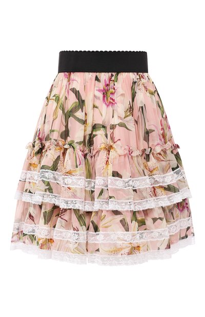 Женская юбка из смеси шелка и хлопка DOLCE & GABBANA, арт. F4B0BT/HS147