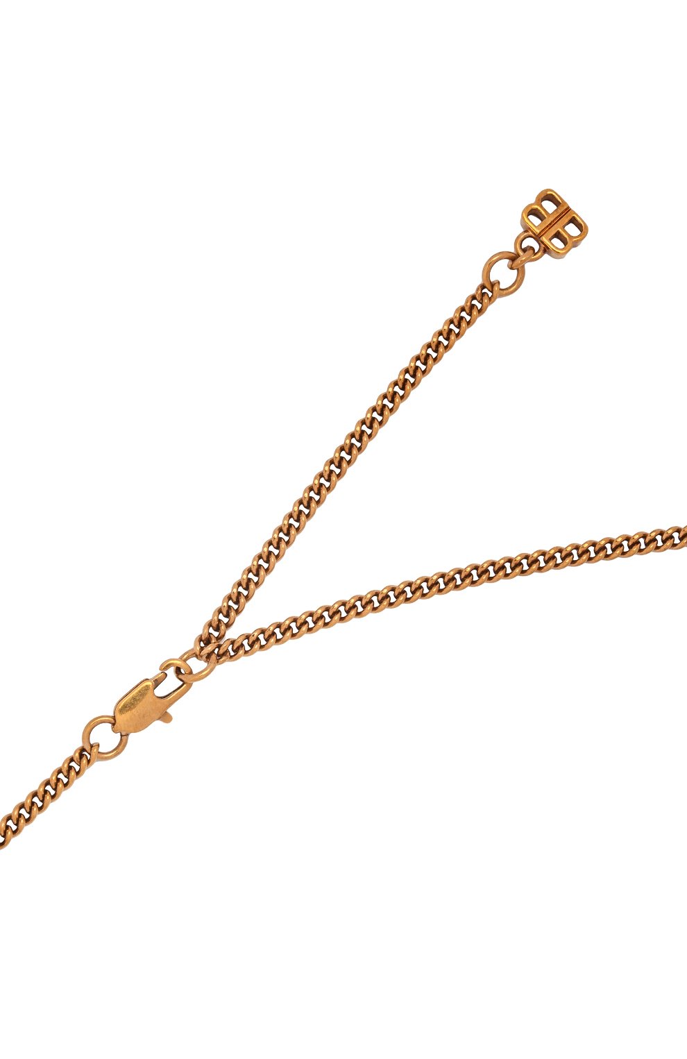 Кулон на цепочке bb BALENCIAGA золотого цвета по цене 44800 руб., арт. 593538/TZ99J, фото 3 Кулон на цепочке bb BALENCIAGA, арт. 593538/TZ99J, фото 3