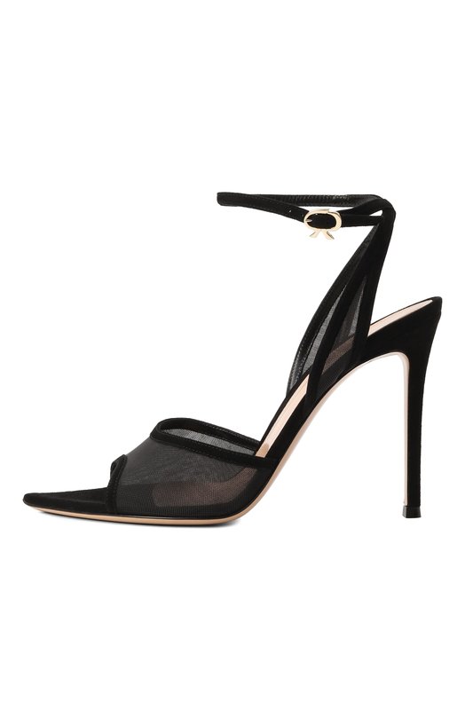 Комбинированные босоножки Dorotea 105 Gianvito Rossi G32611.15RIC.C0ZNENE Чёрный  G32611.15RIC.C0ZNENE Фото 4