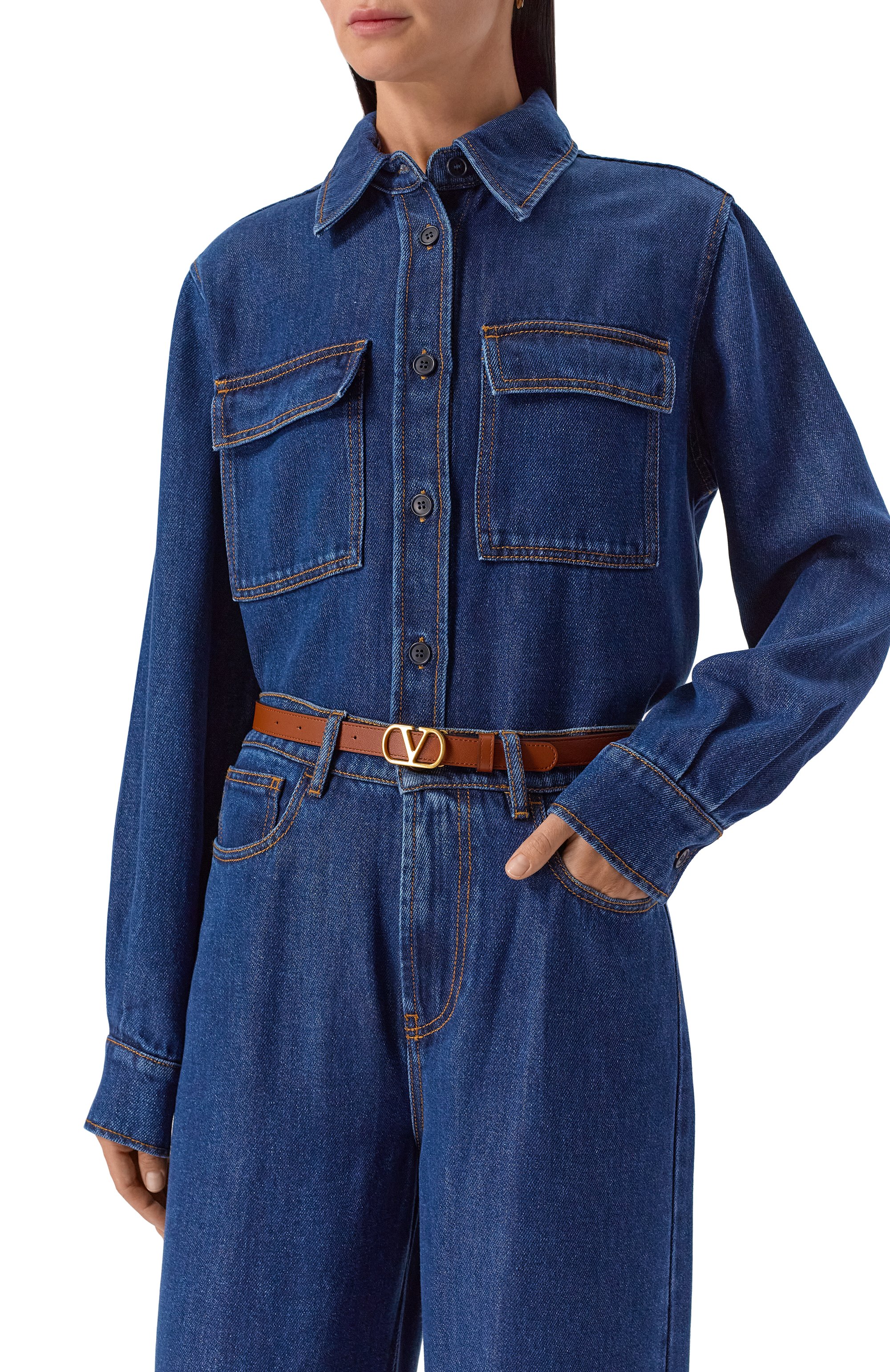 Кожаный ремень VALENTINO, арт. 7W2T0SM7/IYR, фото 2