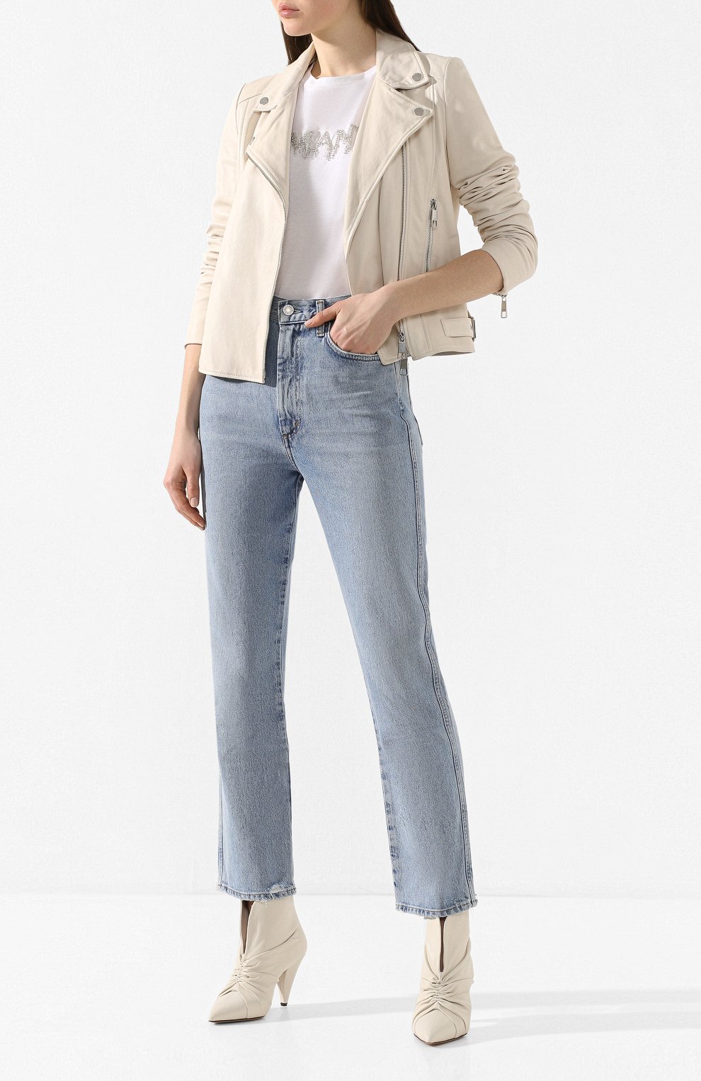 Хлопковая футболка ERMANNO ERMANNO SCERVINO белого цвета по цене 23950 руб., арт. 46T TS17 JC0, фото 2 Хлопковая футболка ERMANNO ERMANNO SCERVINO, арт. 46T TS17 JC0, фото 2