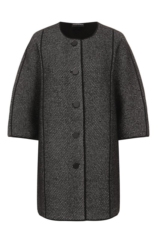 Пальто из шерсти и хлопка Emporio Armani EW001235/AF18163 Серый EW001235/AF18163