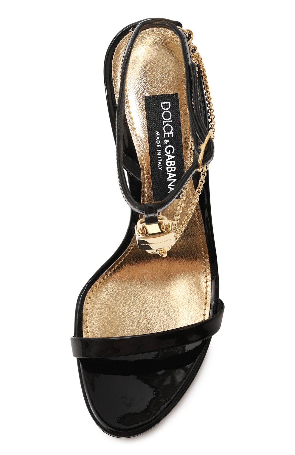 Кожаные босоножки keira DOLCE & GABBANA черного цвета по цене 105500 руб., арт. CR1684/A1471_SET, фото 6 Кожаные босоножки keira DOLCE & GABBANA, арт. CR1684/A1471_SET, фото 6