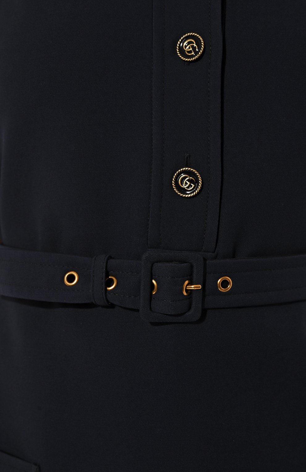 Платье из шелка и шерсти GUCCI темно-синего цвета по цене 316800 руб., арт. 657986 ZAD88, фото 5 Платье из шелка и шерсти GUCCI, арт. 657986 ZAD88, фото 5