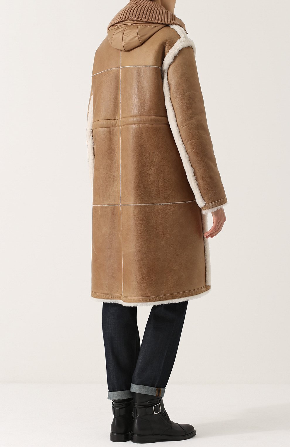 Дубленка прямого кроя с пуховой подстежкой MONCLER, арт. C2-093-49720-00-50179, фото 4