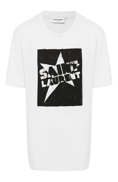 Хлопковая футболка SAINT LAURENT, арт. 614274/YBRU2, фото 1