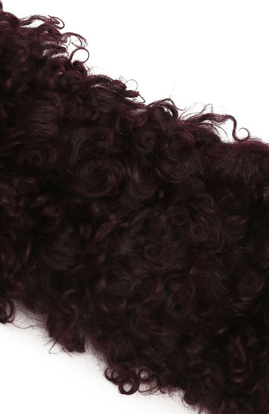 Меховой шарф из овчины DROMe Красный, фото 3