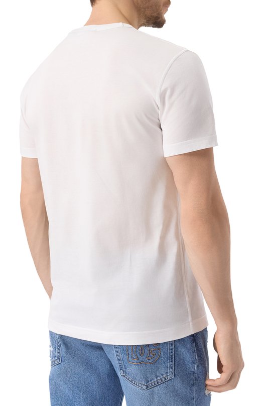 Хлопковая футболка Dolce & Gabbana G8PT1T/G7F2I Белый  G8PT1T/G7F2I Фото 4