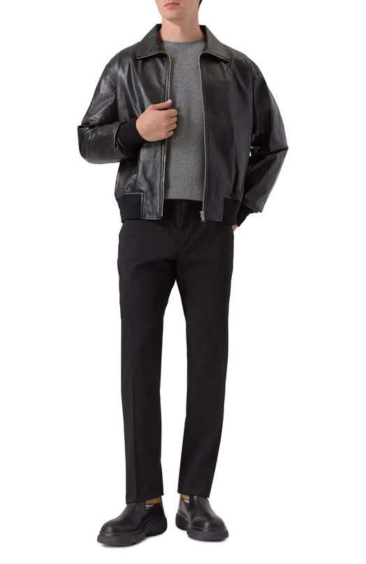 Кожаный бомбер Bottega Veneta 785266/V5AC0 Чёрный  785266/V5AC0 Фото 2