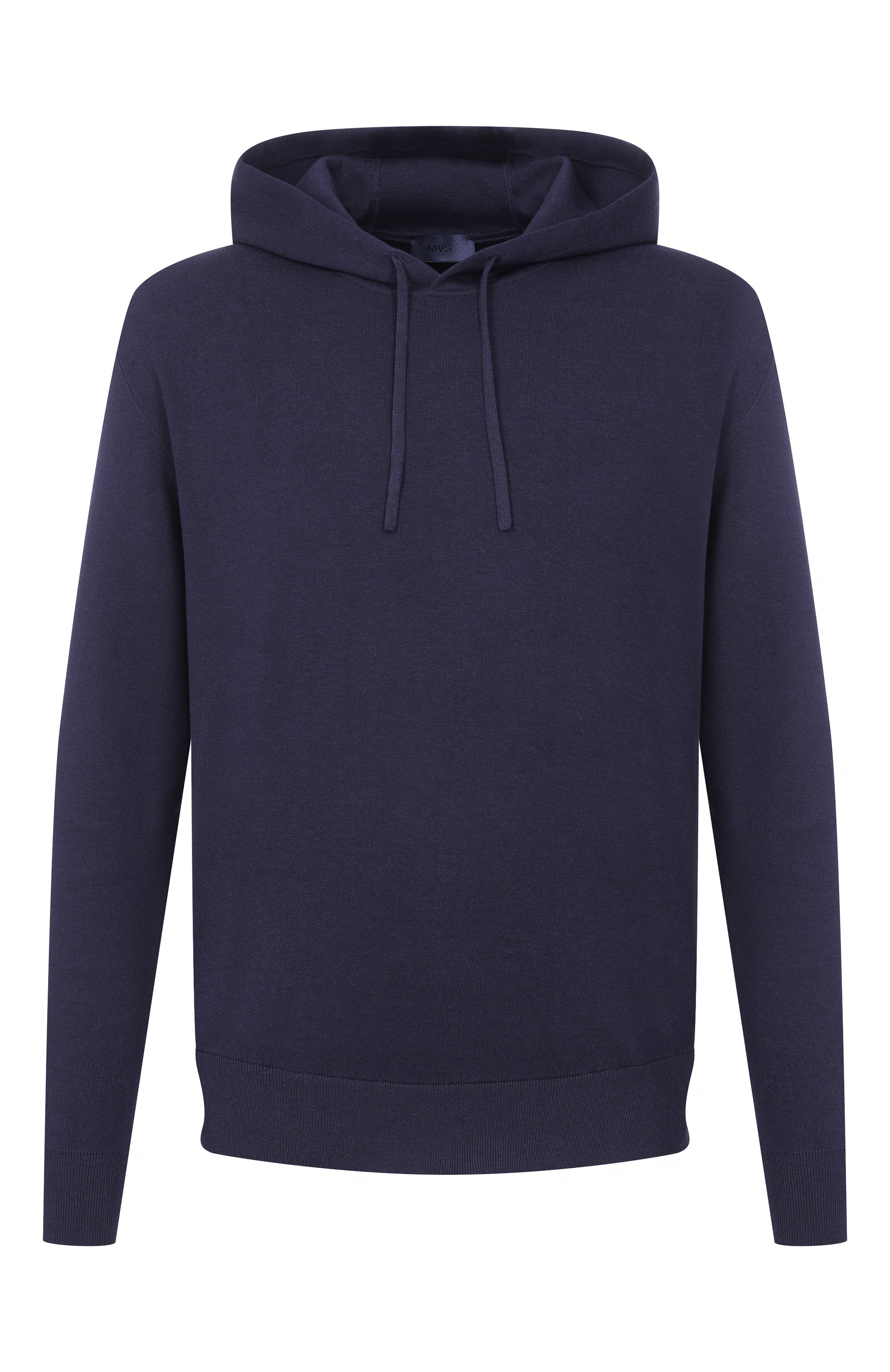 Худи из шелка и хлопка MVST темно-синего цвета по цене 151000 руб., арт. M26.2PM.K105/Y202, фото 1 Худи из шелка и хлопка MVST, арт. M26.2PM.K105/Y202, фото 1