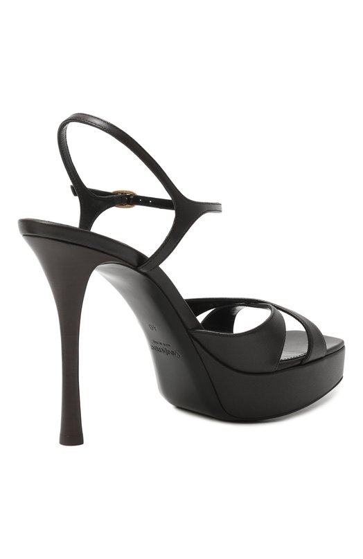 Кожаные босоножки Debbie 85 Saint Laurent 825303/AADF0 Коричневый  825303/AADF0 Фото 5