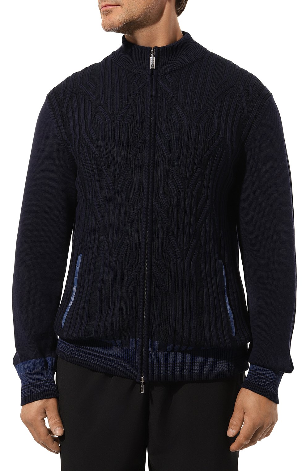 Кардиган из хлопка и шелка ZILLI, арт. KZMC01M0143VCR000, фото 3