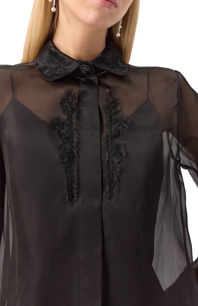 Шелковая блузка AKHMADULLINA черного цвета по цене 149900 руб., арт. 1225.2BL960/S713, фото 5 Шелковая блузка AKHMADULLINA, арт. 1225.2BL960/S713, фото 5