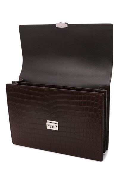 Портфель из кож и крокодила KITON, арт. UBWALLN00102/CNIL, фото 4