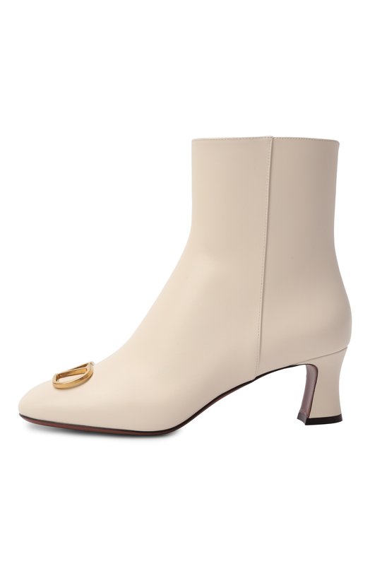 Кожаные ботильоны VLogo Signature 55 Valentino 7W2S0ML2/DSH Кремовый  7W2S0ML2/DSH Фото 4